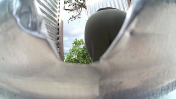 Preview 4 of Anal Bottle - Latina curvil&iacute_nea sorprendida por c&aacute_mara en cabina de playa