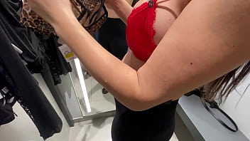 Preview 1 of Sunny Leonedaisy Marie - I asked the store clerk to give me a blowjob in the fitting room amateur