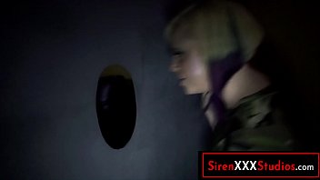 Preview 2 of Watch Full Moms Video At - Texas Slut Virgo First Gloryhole Blowbang