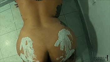 Preview 4 of Bacroom Casting Sexy Firs - Cum on this big ass