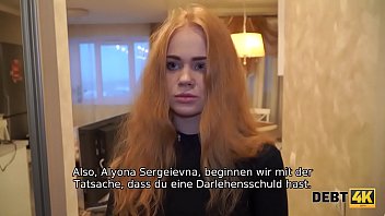 Preview 2 of Awek Comel Kulum Kote - Debt4k. Rotschopf wei&szlig_,  wie man Kreditvermittler durch Sex beruhigt