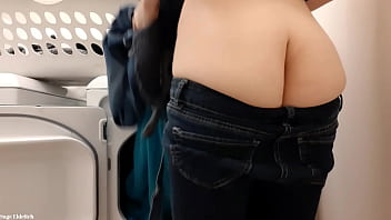 Preview 1 of New Xxxx Bhai Bhabhi - Sage Eldritch Jeans Buttcrack: Doing the Laundry [Voyeur]
