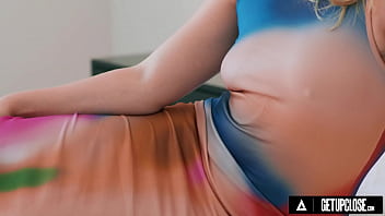 Preview 1 of Hott English Sex2020 - UP CLOSE - Gorgeous Naughty Blonde Anna Claire Clouds Wanna Be DRILLED HARD FAST By Will Pounder