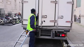 Preview 3 of Babypoddos - Flashing her Pussy for all the workers