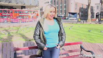 Preview 1 of Babypoddos - Flashing her Pussy for all the workers