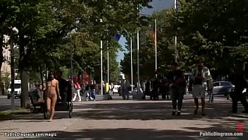 Preview 1 of Tablet Xxxxxx Com - Naked Euro babe pulling chariot
