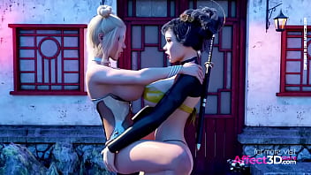Preview 2 of Anal Sex With Kattina Jade - Shanghai Surprise - 3D Futa Animation