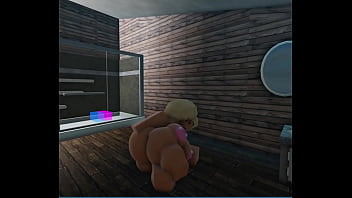 Preview 3 of Six Shamal - Fatassed Blonde Afro Girl Shows Off | Roblox R34