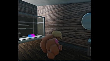 Preview 4 of Six Shamal - Fatassed Blonde Afro Girl Shows Off | Roblox R34