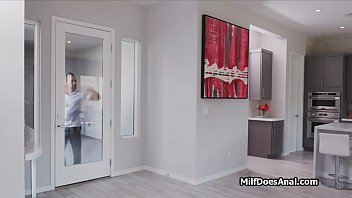 Preview 1 of Piss Mouth Clamp - Busty sweaty MILF secretary craves for big cock