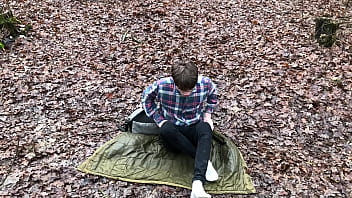 Preview 2 of My Asian Friend And I - Camping with Daddy Outdoor /daddy Filmed me &amp_ CUM AS VULCANO / Cute Boy