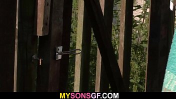 Preview 2 of Pissen Sauna - Older man pleases &#039_s y. woman in fields