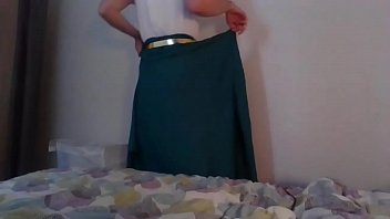 Preview 1 of Offes Pron Video - Jasmine crossdresser in a wonderful dress