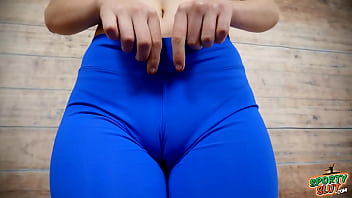 Preview 2 of Jessca Leah - Most Amazing HUGE NATURAL BOOBS and DEEP CAMELTOE Babe Working Out