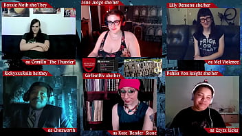 Preview 2 of Xhamster Pregnant Gangbang - Monsters University Episode 14  Featuring Girlbot Div,  Roxxie Moth,  Lilly Demona,  RickyxxxRails,  Dahlia Von Knight,  and Jane Judge