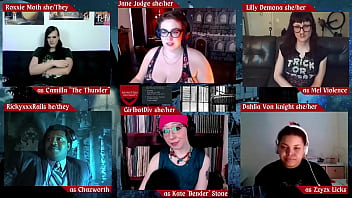 Preview 1 of Xhamster Pregnant Gangbang - Monsters University Episode 14  Featuring Girlbot Div,  Roxxie Moth,  Lilly Demona,  RickyxxxRails,  Dahlia Von Knight,  and Jane Judge