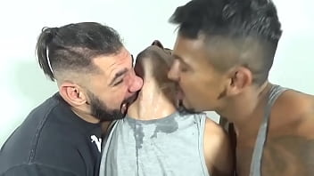 Preview 4 of Tree Girls Bath - Latino neck lick