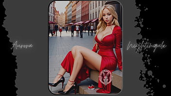 Preview 4 of Barefoot Cock Boy - Elegance in Every Glance: Aurora Nightingale&#039_s Journey of Beauty and Grace Part 2 | #AI | Waifu Models #006