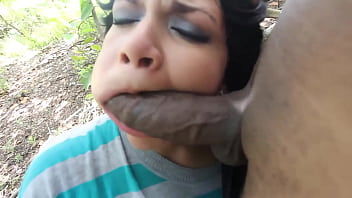 Preview 3 of Boys And Boys Vidios Sexxy - MONSTER booty PUERTO RICAN bitch sucking BLACK dick outside