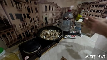 Preview 3 of Boobs Innocent - Interrupted my wife with sex while she was cooking dinner for me