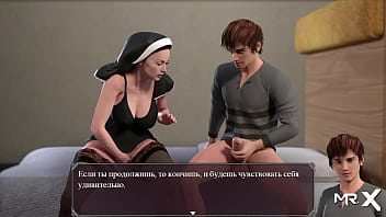 Preview 2 of Amatuer Femdom Caning - Lust Epidemic = nun jerks off and gets cum #17