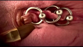 Preview 1 of Dogy Hard - Extreme Close Up Rubbing My Pierced Clit by MakeUp Brush and Huge Orgasm make me completely Wet my Pussy