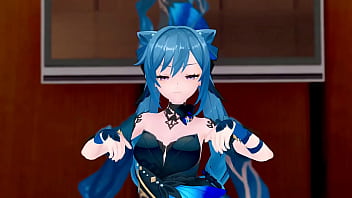 Preview 1 of Desi Indian Squrting - Genshin Impact Keqing Undress Dance And Nude Sex With Kaedehara Kazuha Hentai Mmd 3D Blue Hair (CLIP)