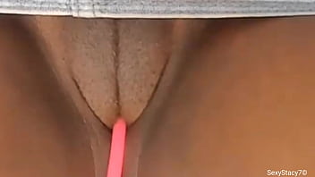Preview 2 of Removing Condom While Fucking - Sexystacy7 sexy Jamaican ebony play with her big clit