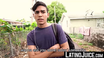 Preview 1 of The Son Husband And Son Mather - LatinoJuice.com - Straight guy Ariano maintains eye contact with me while he blows my big dick