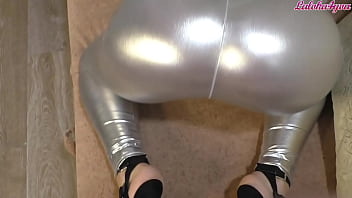 Preview 2 of Miya Khalifa Lesbian Videos - Passionate Girl With Glasses Gently Sucks Huge Cock Neighbor - Blowjob
