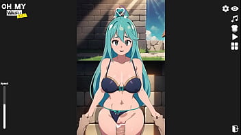Preview 3 of Brazzers Step Mkm - Konosuba Aqua Standing Sex Creampie - Ohh My Waifu H game