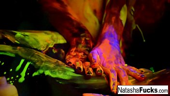 Preview 1 of Banghal Www Xxxcom - Busty Natasha Nice Shoots A Fun And Sexy Black Light video