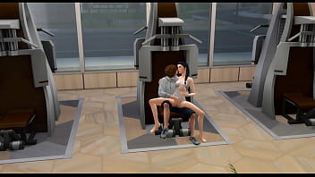 Preview 2 of Sexbf School - Sims fuck in the gym