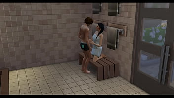 Preview 3 of Sexbf School - Sims fuck in the gym