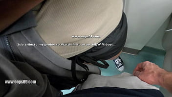 Preview 1 of Juan Caba - Grinding Dick in her Pussy Over Clothes in Subway Train and she Enjoyed