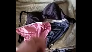 Preview 2 of Extra Small Teens Huge Cocks - Wife&rsquo_s panties jerked on
