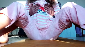 Preview 1 of Porn Hup - teasing petite hot sexy horny stepsister with small tits in pajama and taboo touch pussy