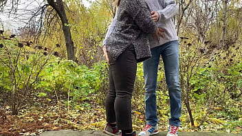Preview 1 of Son And Anty Sex - Fat MILF in tight pants knows how to hold my cock