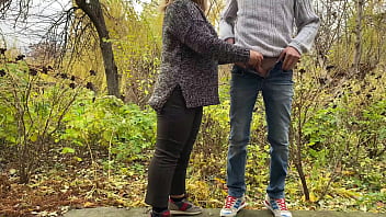 Preview 4 of Son And Anty Sex - Fat MILF in tight pants knows how to hold my cock