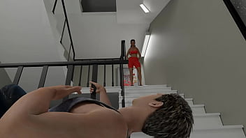 Preview 1 of Hardcire Female Cum Solo - Kayleigh&#039_s Staircase Challenge Legendado -   Simpathi