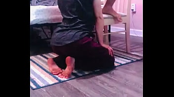Preview 3 of Feet Penetration - Whore sucks balls and give rimjob .