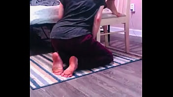 Preview 4 of Feet Penetration - Whore sucks balls and give rimjob .