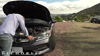 Preview 1 of Www Xxx Porn Vidio Clip Com - BiPhoria - Stranded Guy Saved By Bisexual Couple