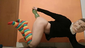 Preview 3 of Mia Ass Massage - Someone doubted that I could insert this bottle from the bottom. Here are two videos to prove that my ass can do it (video 2)