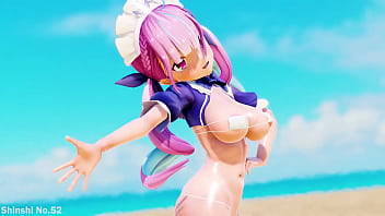 Preview 3 of Rasmi With Her Boyfriend - 【MMD】Marine Dreamin (Minato Aqua)