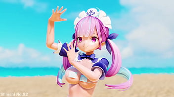 Preview 1 of Rasmi With Her Boyfriend - 【MMD】Marine Dreamin (Minato Aqua)