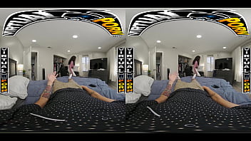 Preview 1 of Freeporni - VIRTUAL PORN - Stepmom Naomi Foxxx Cleans My Sock AND My Cock #VR