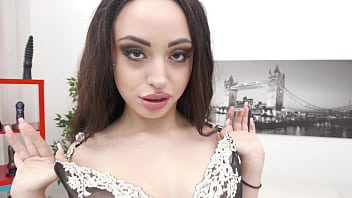 Preview 1 of Teacher Aunty Student Japan Sex - Brunette Beauty Isabella Angelina Squeals During Interracial DP Fuck Frenzy SZ3074