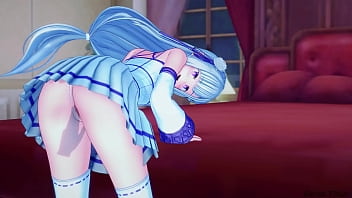 Preview 1 of Lucky Garage - Re Zero Hentai: Emilia Has Sex In Her Mansion