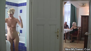 Preview 1 of Indian Anupama Parameswaran - Guy caught old couple and his blonde teen gf fucking